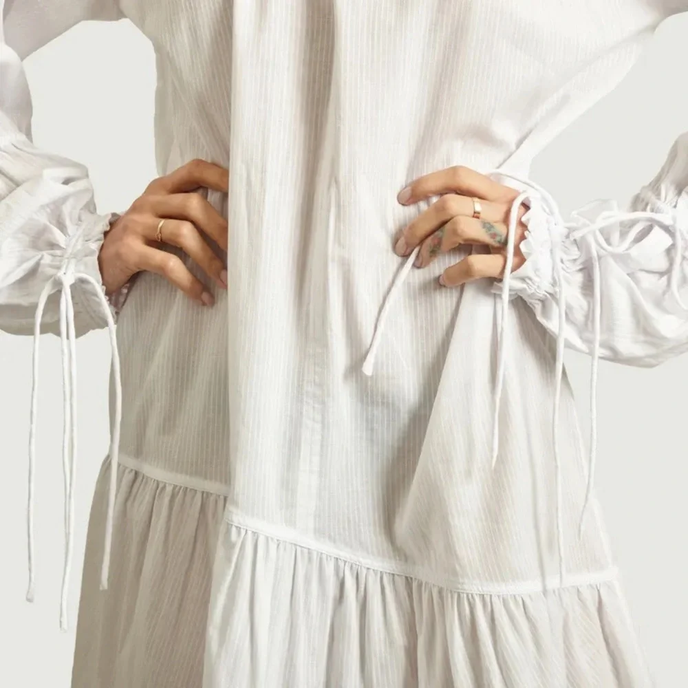 Malene Birger Amily Printed Patchwork Blue Midi Dress - Picture 11 of 14